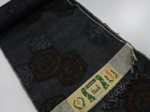 アンティーク　正絹　紬　着尺反物